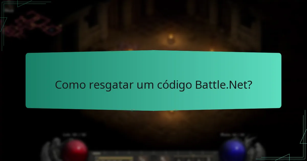 Como resgatar um código Battle.Net?