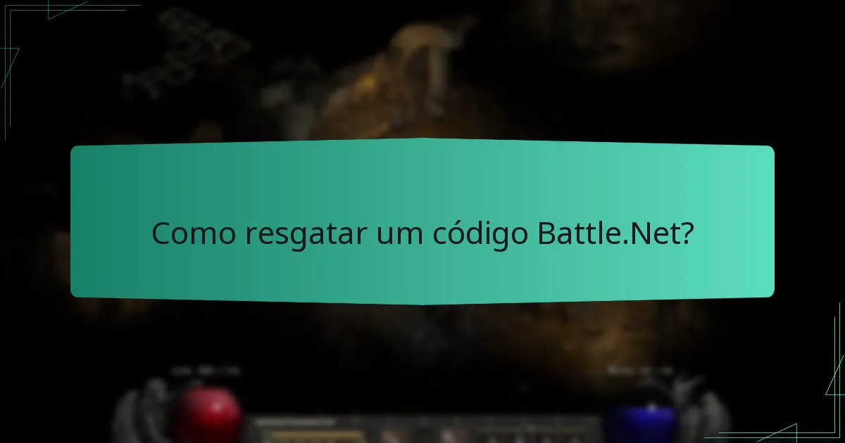 Como resgatar um código Battle.Net?