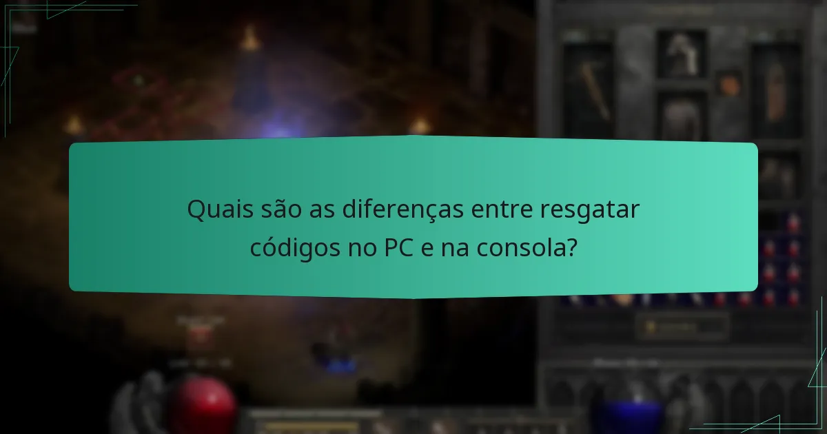 Quais são as diferenças entre resgatar códigos no PC e na consola?