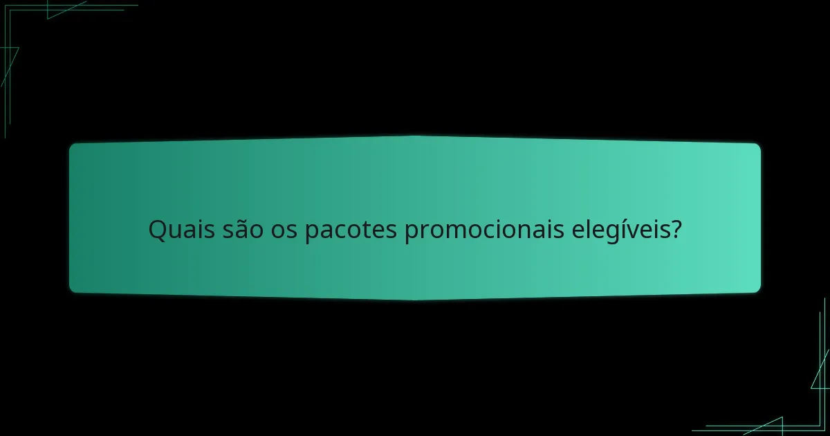 Quais são as perguntas comuns sobre reivindicações de pacotes promocionais?