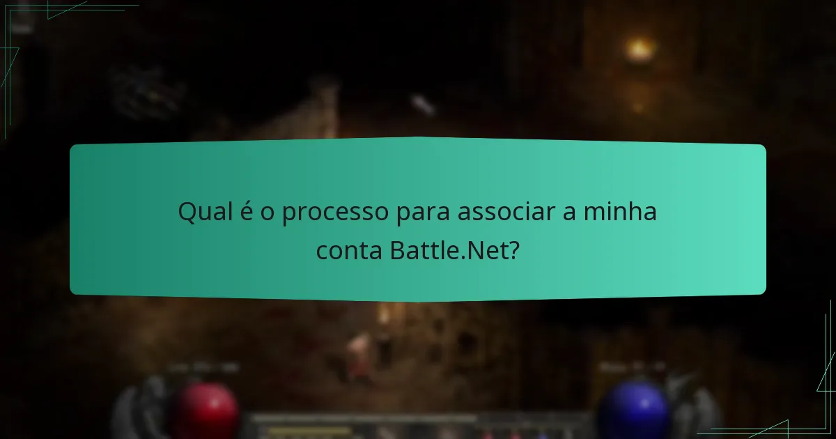 Qual é o processo para associar a minha conta Battle.Net?